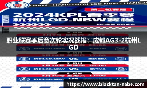 职业联赛季后赛次轮实况战报：成都AG3-2杭州LGD